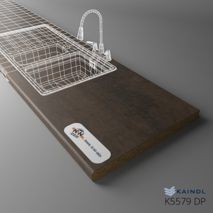 KAINDL - Pracovná doska - K5579 DP - Oxid Dark Brown (Variant Dľžka 4100 mm, Variant Šírka 900 mm)