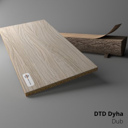 DTD dyhovaná I - Dub natúr rozhádzaná hrubo kartáčovaná A/B - 2800 x 1025 x 19 mm