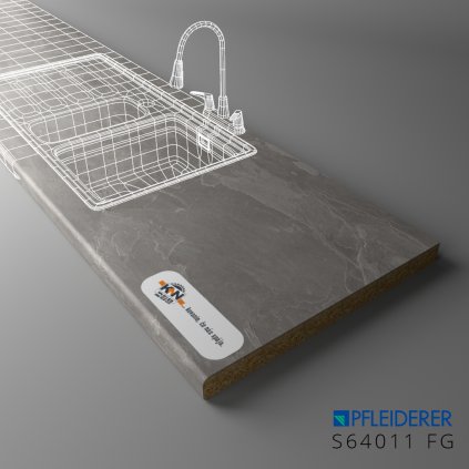 PFLEIDERER - Pracovná Doska - S64011 FG - 4100 x 600 x 38 mm - VÝBEH (NO SKLAD)