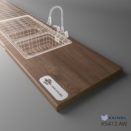 KAINDL - Pracovná doska - K5413 AW - Dub ENDgrain koňak (Variant Dľžka 2050 mm, Variant Šírka 600 mm)