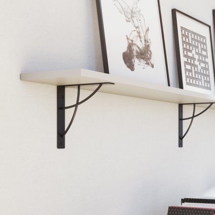 Konzola policová - NEO, Čierna matná, 180x180 mm