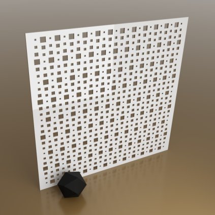 LOCATELLI - ODIN LACCATO white 595 x 595 x 3 mm povrch : HDF BIELA lakovaná