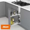 Starax - Cargo 200 pravý, BLUM plnovýsuv, plné dno, chróm/biely