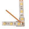 LED Doplnky - STRONG - LED konektor pre 8 mm pásky, 90°, Transparent