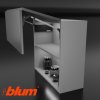 BLUM - AVENTOS -  HF TOP - KOMPLET SET - HF25 - sada sivá tmavá - plné dvere + plné dvere (VAR ROZTEC HF25/RAMENO35)