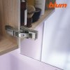 BLUM - CLIP top 110° - Záves na sklo s pružinou - CRISTALLO - 71T4500C