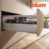 BLUM - MERIVOBOX - sada výška E-reling - BLUMOTION TIP-ON - 40kg -  MD400 - sivá