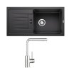 Blanco - SET 11/C: Batéria Mila - chróm + Drez Favum XL 6S (Variant Farba Čierna)