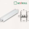 SEVROLL - H profil Simple/Blue H28 3m - biela lesk