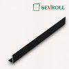 SEVROLL - uholník 17x11 mm - Čierna lesklá (Variant Dľžka 1700 mm)