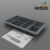 Hettich-OrgaTray 440 príborník antracit, hľbka 380 - 440 mm šírka (VAR ROZTEC 601 - 700 mm)