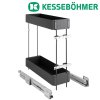 Kesseboehmer - K-LINE výsuvný kôš, 2 pol., sivá - 300 korpus