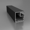 Hliníkové dvierka na nábytok - R1 profil - antracit - 20,5 x 18,5 mm