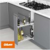 Starax - Cargo 150 ľavý, BLUM plnovýsuv, plné dno, chróm/biely