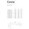 Úchytka - COSTA, Chróm lesk (Variant rozteč 320 mm)