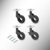 Hole 2 - Kolieska nábytkové, Sada, 60 mm, Čierna