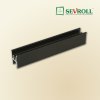 SEVROLL - rám vodorovný horný 10 mm, Čierna matná