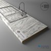 KASTAMONU - Pracovná doska TECHNOTOP - F105 TS04 - 4100 x 635 x 38 - Riviera Marble
