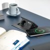Elektrická zásuvka - Výklopná zásuvka GTV AVARO PLUS, 1 x 230V, USB A+C, 1 x indukčná 5W, Čierna