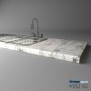 KRONOSPAN - Pracovná doska - K552 SU - ABS - White Iceberg Marble - 2050 x 900 x 38 mm