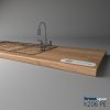 KRONOSPAN - Pracovná doska - K206 PE - Porterhouse Walnut - 2050 x 600 x 38 mm