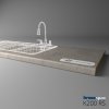 KRONOSPAN - Pracovná doska - K200 RS - ABS - Light Grey Concrete - 2050 x 900 x 38 mm