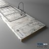 KRONOSPAN - Pracovná doska - K552 SU - ABS - White Iceberg Marble - 2050 x 635 x 38 mm