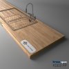KRONOSPAN - Pracovná doska - K003 FP - Gold Craft Oak - 2050 x 600 x 38 mm