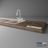 KRONOSPAN - Pracovná doska - K092 FP - Dark Porterhouse Oak - 2050 x 900 x 38 mm