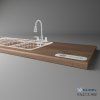 KAINDL - Pracovná doska - K5413 AW - Dub ENDgrain koňak