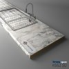 KRONOSPAN - Pracovná doska - K552 SU - ABS - White Iceberg Marble - 4100 x 900 x 38 mm