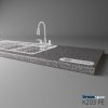 KRONOSPAN - Pracovná doska - K203 PE - Anthracite Granite - 4100 x 600 x 38 mm