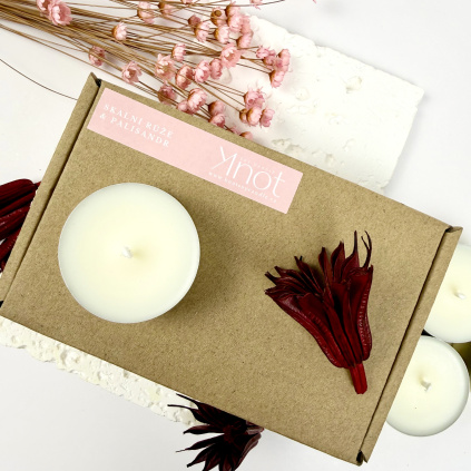 Čajové sójové svíčky - Skalní růže & Palisandr