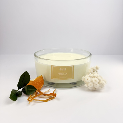 Velká sójová svíčka - Verbena & Citrusy