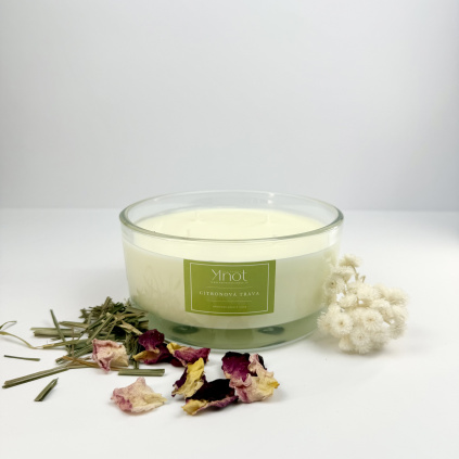 Velká sójová svíčka - Citronová Tráva