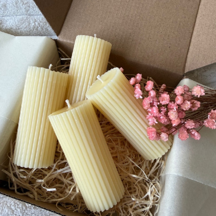 Dekorativní svíčky ze včelího vosku - classic