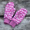 Merino rukavice: KORÁLKY NA RŮŽOVÉ