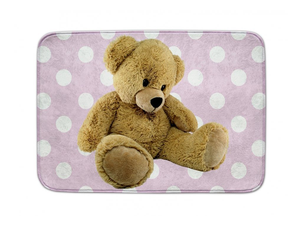 detsky koberec ultra soft medvidek ruzovy
