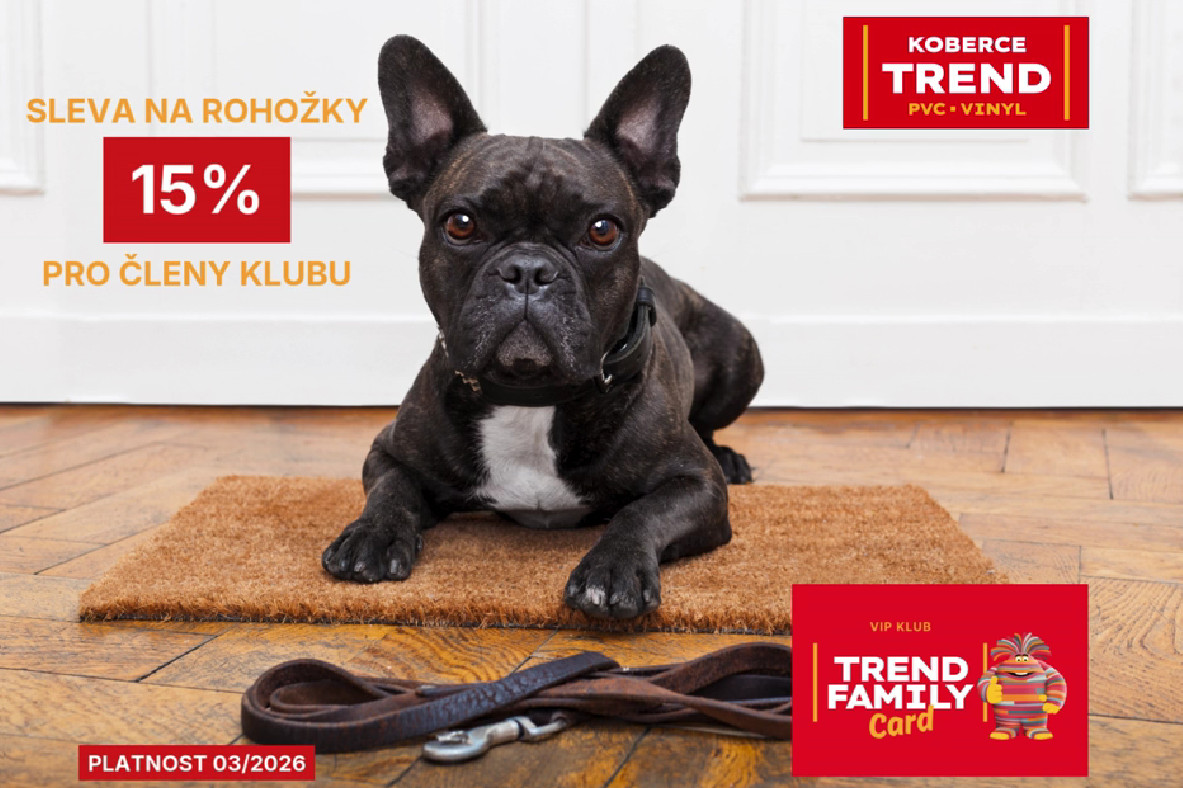 Rohožky se slevou 15 % pro členy TREND FAMILY!