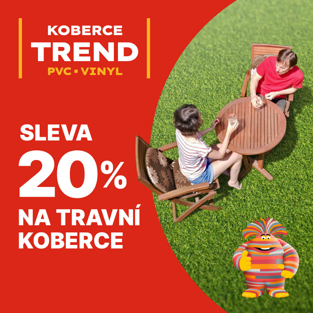 Březnová sleva 20 % na travní koberce