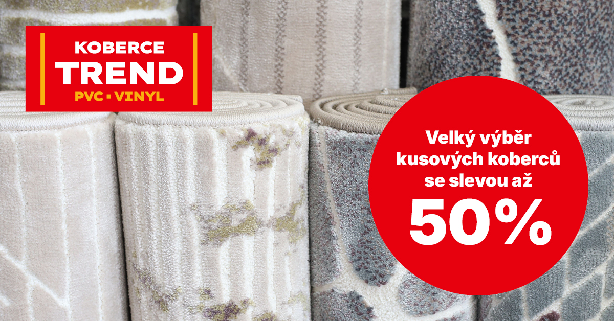Velký výběr kusových koberců se slevou až 50 %