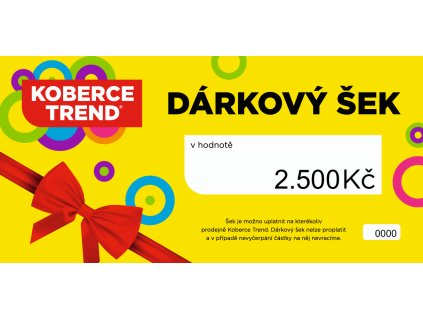 Dárkový šek 2500