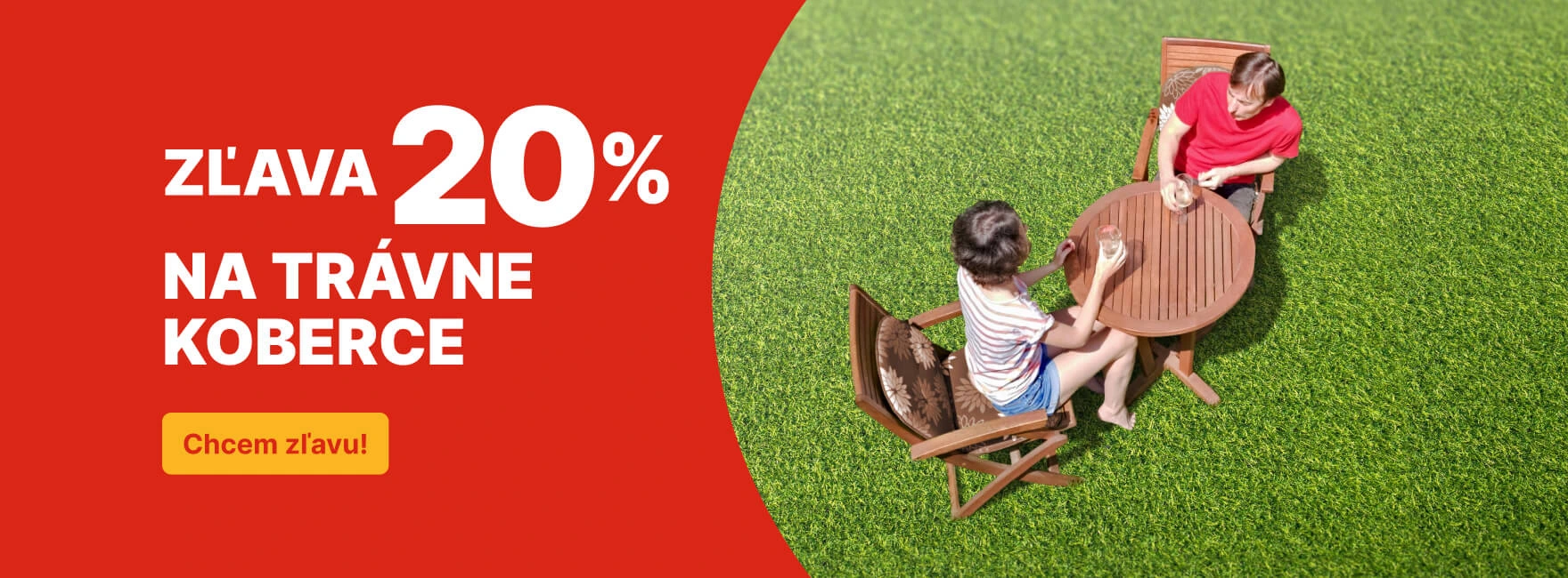 Zľava 20 % na trávne koberce