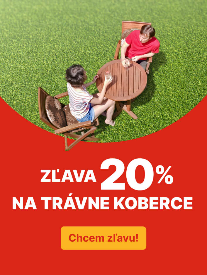 Zľava 20 % na trávne koberce
