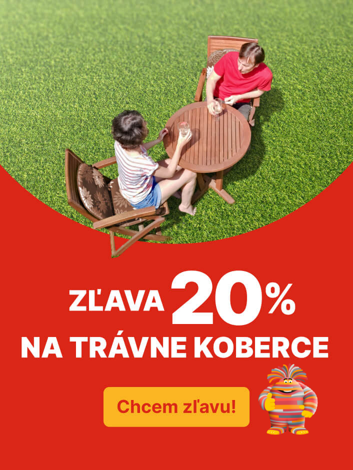 Zľava 20 % na trávne koberce