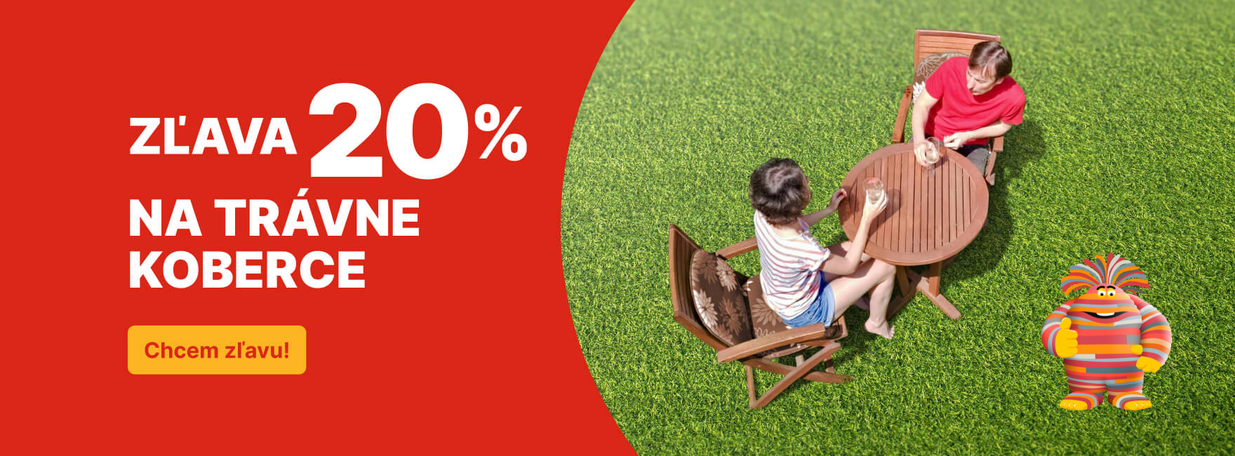 Zľava 20 % na trávne koberce