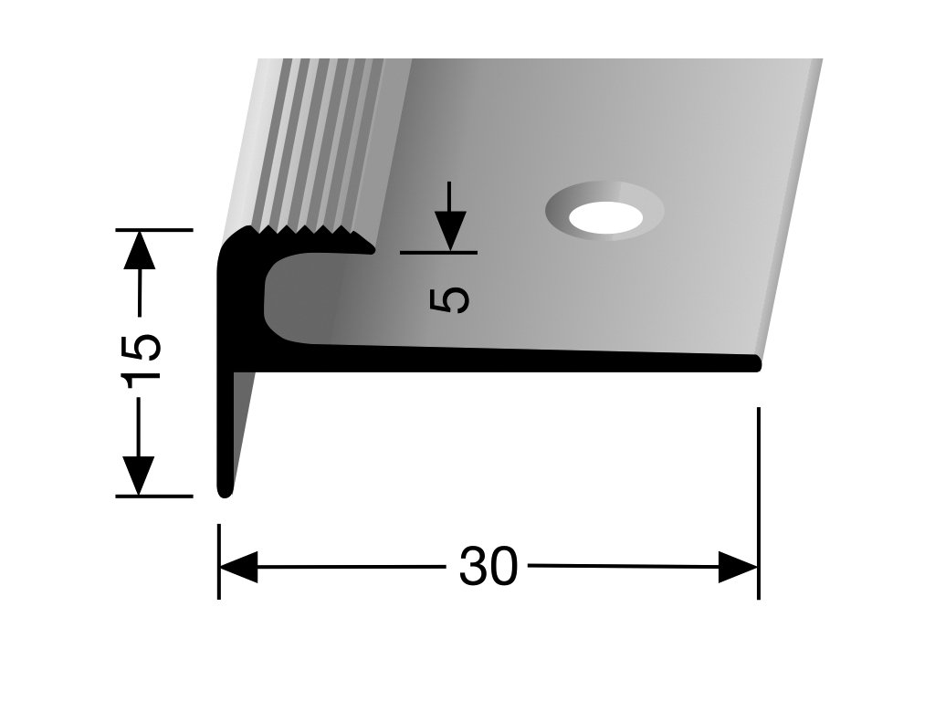 schodovy profil pro krytiny do 5 mm sroubovaci