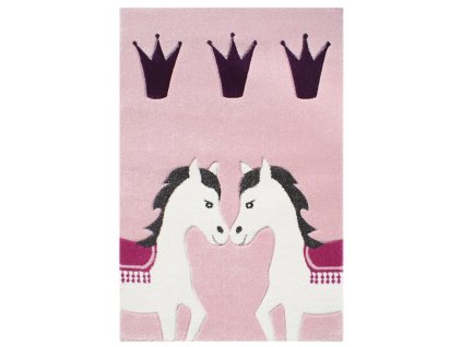 livone pferdezirkus rosa kinderteppich happy rugs pferdezirkus rosa 120x180cm