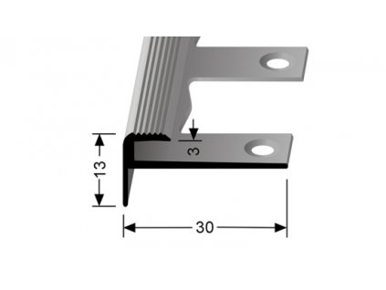 ohybatelna schodova lista na vinyl a pvc 3 mm