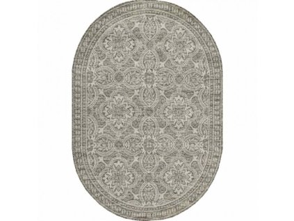 Kusový koberec OVÁL Flat 21193 ivory/silver/grey (Varianta Ovál 120x170 cm)